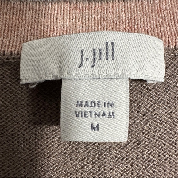 J. Jill v-neck long sleeved knit sweater, sz. M, driftwood color, fall, tunic - Picture 4 of 9